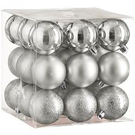 LAALU Christmas ornaments - balls, silver, diameter 6 cm, 27 pcs - Christmas Ornaments