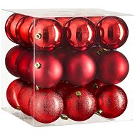 LAALU Christmas decorations - balls, red, diameter 8 cm, 27 pcs - Christmas Ornaments