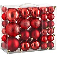 LAALU Christmas decorations - balls, red, diameter 4/6/8 cm, 46 pcs - Christmas Ornaments
