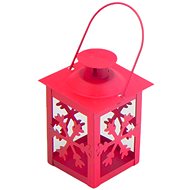 LAALU Christmas decoration - metal lantern, red, 7,5 x 11 cm - Christmas Decoration