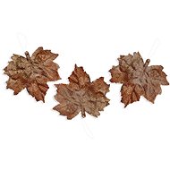 LAALU Sada 3 ks dekorací: Listy bronzové 8,5 cm - Christmas Decoration