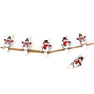 LAALU Christmas decoration - snowman on a pin, 5 cm, 6 pcs - Christmas Decoration