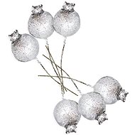 LAALU Christmas decoration - silver arrow with sparkle, 9,5 cm, 6 pcs - Christmas Decoration