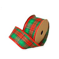 LAALU Ribbon - plaid red/green, 4 x 270 cm - Ribbon