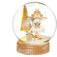 LAALU Christmas decoration - snow globe cherub with star, 11 cm - Christmas Decoration