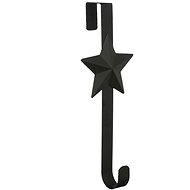LAALU Christmas decoration - wreath hook with star, black, 39 cm - Hook