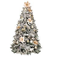 LAALU Christmas tree decorated - DEEP TONES, 120 ornaments, 240 cm - Christmas Tree