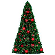 LAALU Christmas tree decorated - BASIC RED, 74 ornaments, 500 cm - Christmas Tree