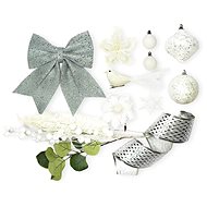 LAALU Christmas decorations - set WHITE MELODY, for trees up to 100 cm - Christmas Ornaments