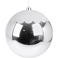 LAALU Christmas ornaments - ball, silver with snow shiny, diameter 25 cm - Christmas Ornaments