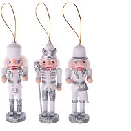 LAALU Christmas ornaments - nutcracker, white, 12,5 cm, 3 pcs - Christmas Ornaments
