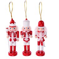 LAALU Christmas ornaments - nutcracker, red, 12,5 cm, 3 pcs - Christmas Ornaments