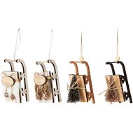 LAALU Christmas ornaments - sleigh, 11,5 cm, 4 pcs - Christmas Ornaments