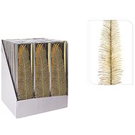 LAALU Set of 3 decorations: champagne twig with feather glitter 3,2 x 7,5 cm - Artificial Flower