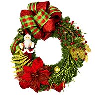 LAALU Christmas wreath - santa II, 50 cm - Wreath