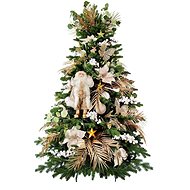 LAALU Christmas tree decorated - CHAMPAGNE II, 106 ornaments, 210 cm - Christmas Tree