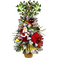 LAALU Christmas tree decorated with LED lights - SANTA, 26 ornaments, 60 cm - Christmas Tree