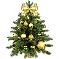 LAALU Christmas tree decorated with LED lights - GOLDEN CHRISTMAS II, 34 ornaments, 60 cm - Christmas Tree