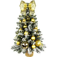 LAALU Christmas tree decorated with LED lights - GOLDEN CHRISTMAS, 34 ornaments, 60 cm - Christmas Tree