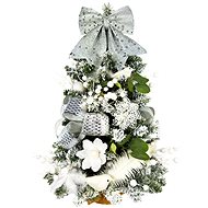LAALU Christmas tree decorated with LED lights - WHITE MELODY, 29 ornaments, 60 cm - Christmas Tree