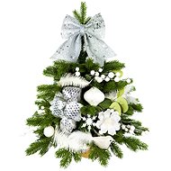 LAALU Christmas tree decorated with LED lights - WHITE MELODY II, 29 ornaments, 60 cm - Christmas Tree