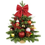 LAALU Christmas tree decorated with LED lights - SNOWMAN II, 31 ornaments, 60 cm - Christmas Tree