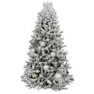 LAALU Christmas tree decorated - SILVER CHRISTMAS, 73 ornaments, 210 cm - Christmas Tree