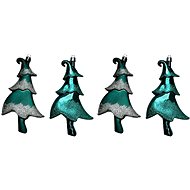LAALU Christmas tree ornaments, petrol, 14,5 cm, 4 pcs - Christmas Ornaments