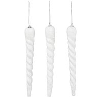 LAALU Christmas decorations - icicles, white, 20 cm, 3 pcs - Christmas Ornaments