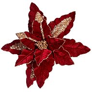 LAALU Flower with clip dark red 34 cm - Christmas Ornaments