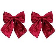 LAALU Red bow tie, 20 × 24 cm, 2 pcs - Christmas Ornaments