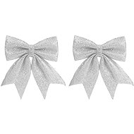 LAALU Silver bow tie with glitters, 23 × 29 cm, 2 pcs - Christmas Ornaments