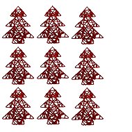 LAALU Christmas tree ornaments, red, 10 cm, 9 pcs - Christmas Ornaments