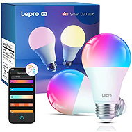 Lepro B1 AI Smart Bulb E27 RGBCW WiFi and Bluetooth 8.5 W 806 lm, 2 pcs - LED Bulb