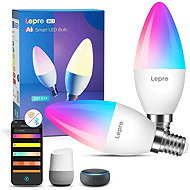 Lepro BC1 AI Smart Bulb E14 RGBCW 4.9 W 470 lm, WiFi and Bluetooth, 2 pcs - LED Bulb