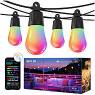 Lepro ZB1 AI Outdoor RGBWW LED String Lights with Wi-Fi and Bluetooth, 30m - Light Chain