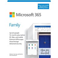 Microsoft 365 Family (15 Months, 6 Users) + Kaspersky Internet Security (12 Months, 1 User) - Office Software