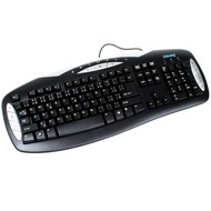 Klávesnice CHICONY KBP-0401 multimediální černá (black) s podložkou - PS/2 - Keyboard
