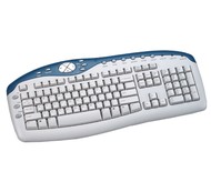 Klávesnice CHICONY KB-0108 bílo-modrá - Keyboard