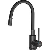 MUSA Maggie Sink/Washbasin Mixer Tap, Freestanding with Flexible Spout, Carbon Black 831024 - Tap