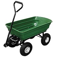 MACHOOK Four-wheel trolley, plastic hinged body, 75 l - Garden Cart