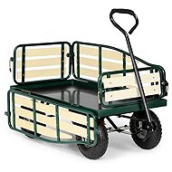 MACHOOK Four-wheel trolley, wooden body, 135 kg - Garden Cart
