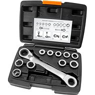 EXTOL PREMIUM ratchet wrench, ratchet wrench and inserts, set of 11pcs, 8-19mm, CrV, 8816101 - Box-End Wrench Set