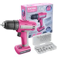 EXTOL LIGHT cordless drill screwdriver, pink, 12V Li-ion, 1500mAh, EXTOL LADY, 402402 - Cordless Drill