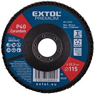 EXTOL PREMIUM Angled blade corundum 115mm, P40, 8803462 - Lamellar Disc