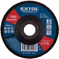 EXTOL PREMIUM Angled blade corundum 115mm, P80, 8803464 - Lamellar Disc