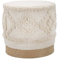 Mauro Ferretti Round sofa DAMASCO, diameter 40 cm, beige - Ottoman