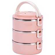 MagicHome Lunchbox LB933, 3 pieces, 1.5 litres, pink - Snack Box