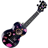 Mahalo Soprano Ukulele Heart Black - Ukulele