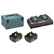 MAKITA Li-ion LXT 18V 2 × battery 5.0Ah BL1850B + double charger DC18RD + Makpac - Charger and Spare Batteries